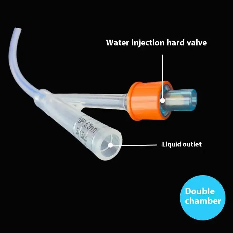 1 Piece 2 Way 3 Way Urinary Catheters Disposable Medical Silicone Foley Catheter Flushing Tube Teaching Consumables Zpaxo