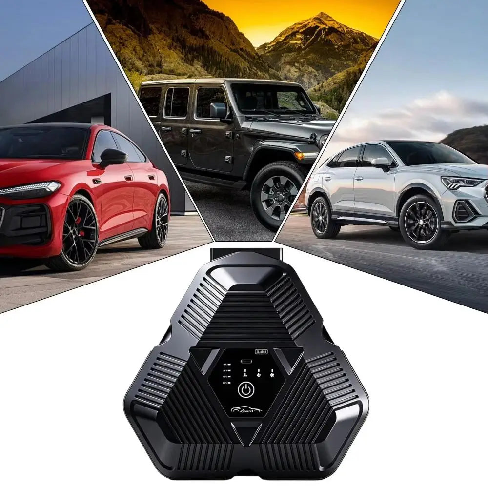 Highway Rechargeable Car Window Fan Three Outlets Double-clamp Zpaxo
