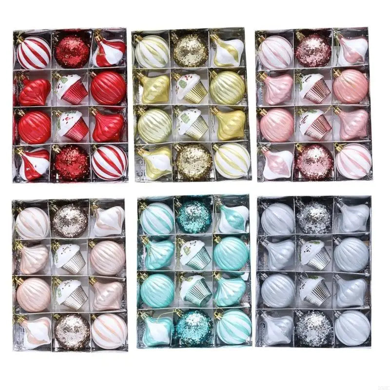 Christmas Home Decors 12 Plastic Ball Ornament Holiday Parties