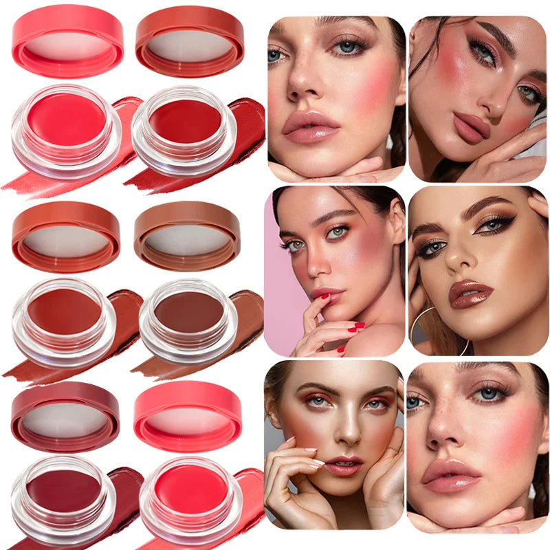 2-in-1 Powder Blusher Easy Waterproof Smooth Apply Long-lasting