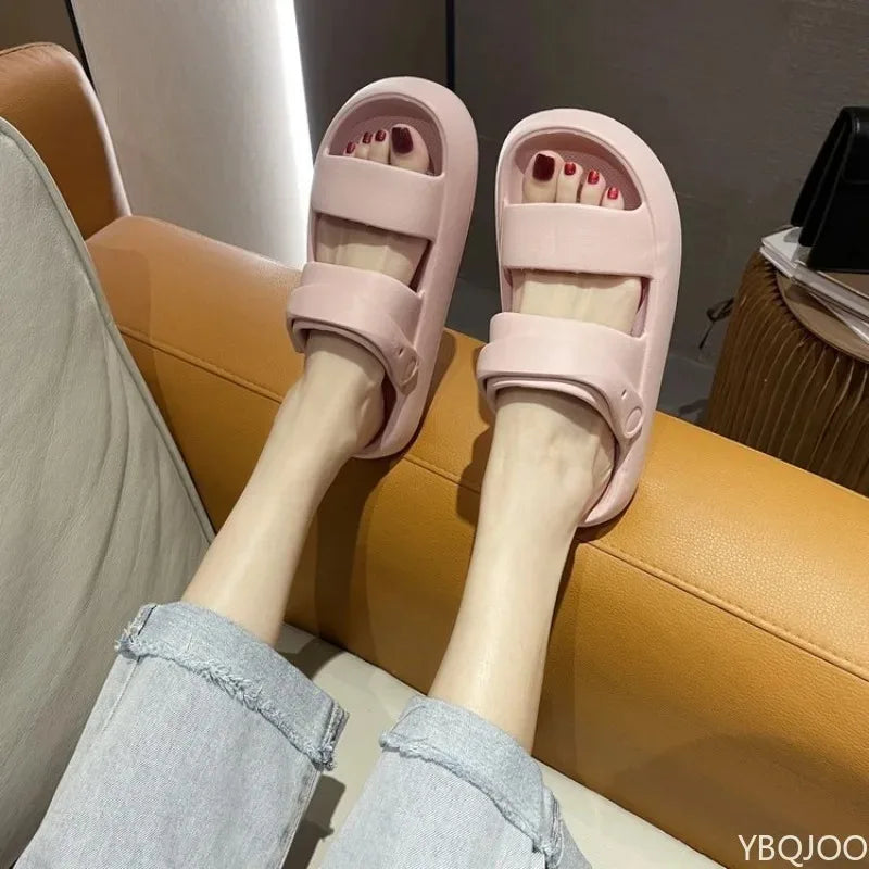 Casual Breathable Comfortable Sandals Women Home Slippers Snaps