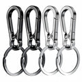 4-Pack Metal Carabiner Clip Keychain & Key Ring Holder Set