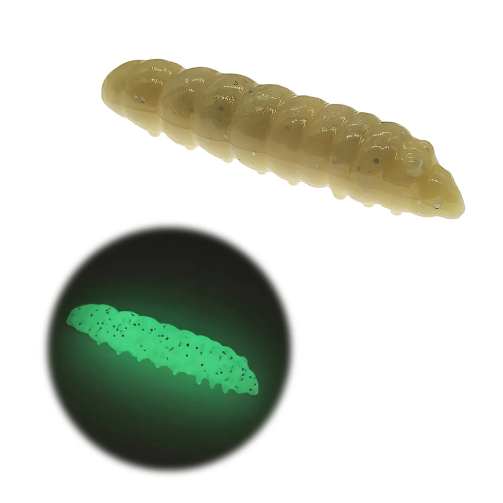 Box Luminous Simulation Grub Soft Baits Floating TPE Insect Lure