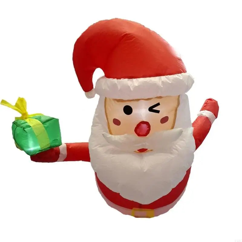 Light Up Inflatable Window Santa Ornament Outdoor Garden Christmas