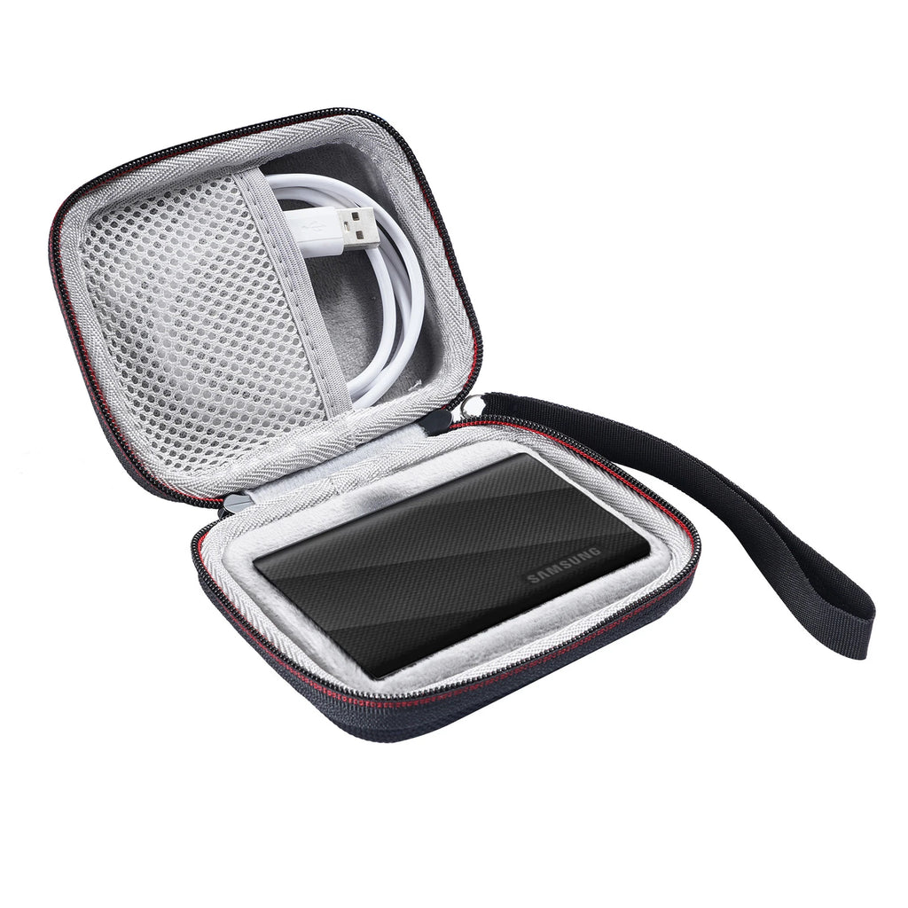 Portable SSD External Solid State Drive Hard Protective Cover Storage Zpaxo black