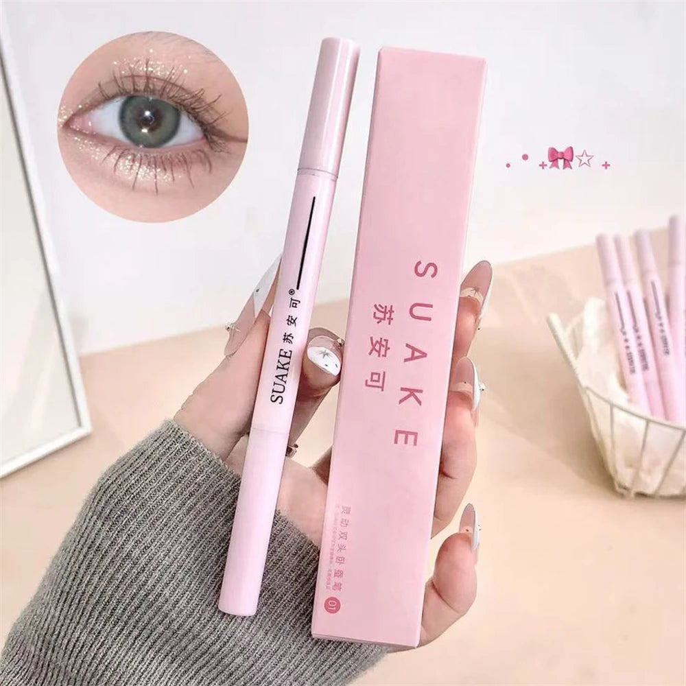 Machete-shape 1 Lying Silkworm Eyeliner Pencil Diamond Glitter Matte Zpaxo