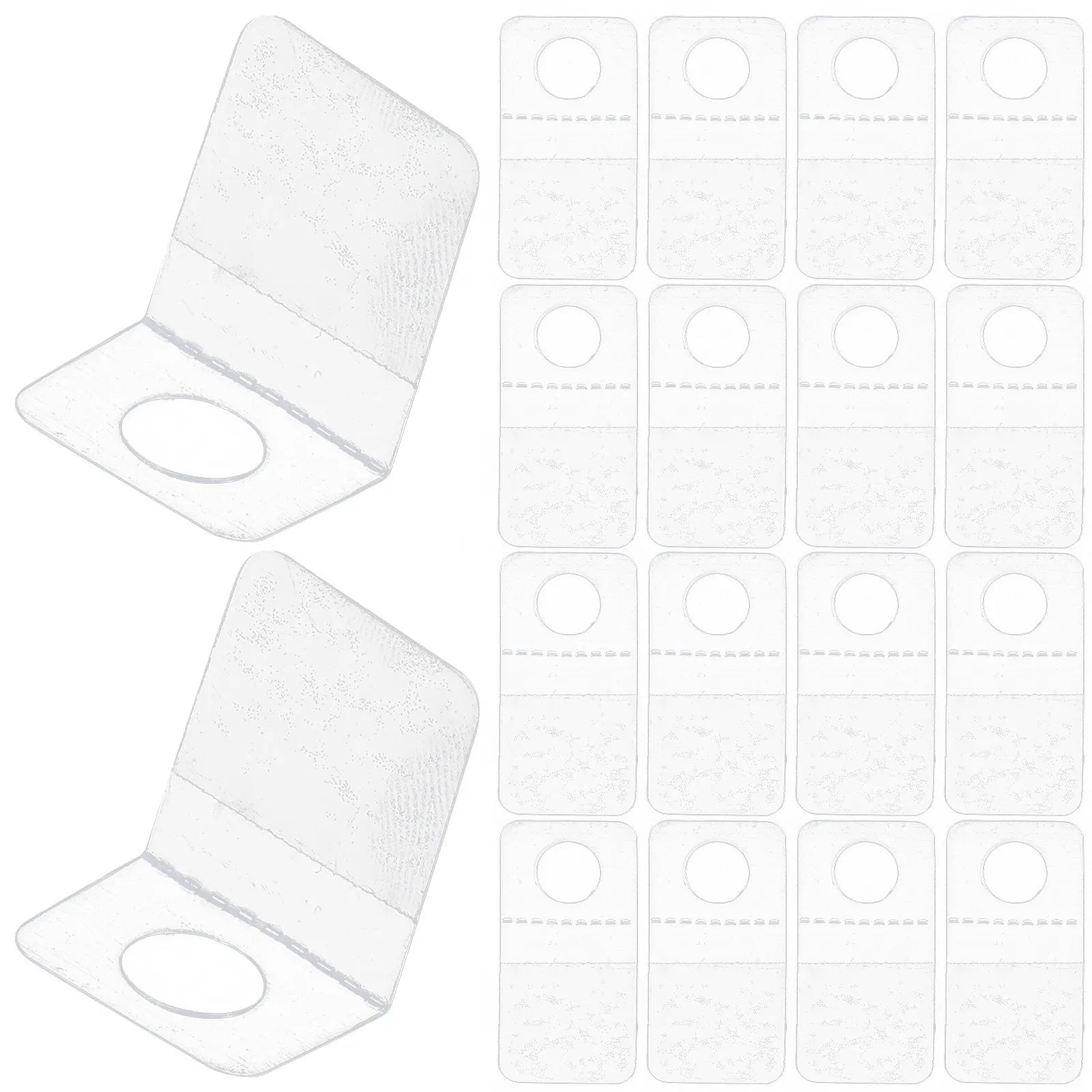 Round Hole Hanging Tabs Clear Self Adhesive Sticky Strong Retail