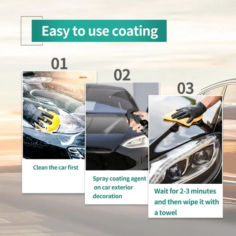 Ceramic Car Coating Spray – Paint Polish & Water Repellent 100ml