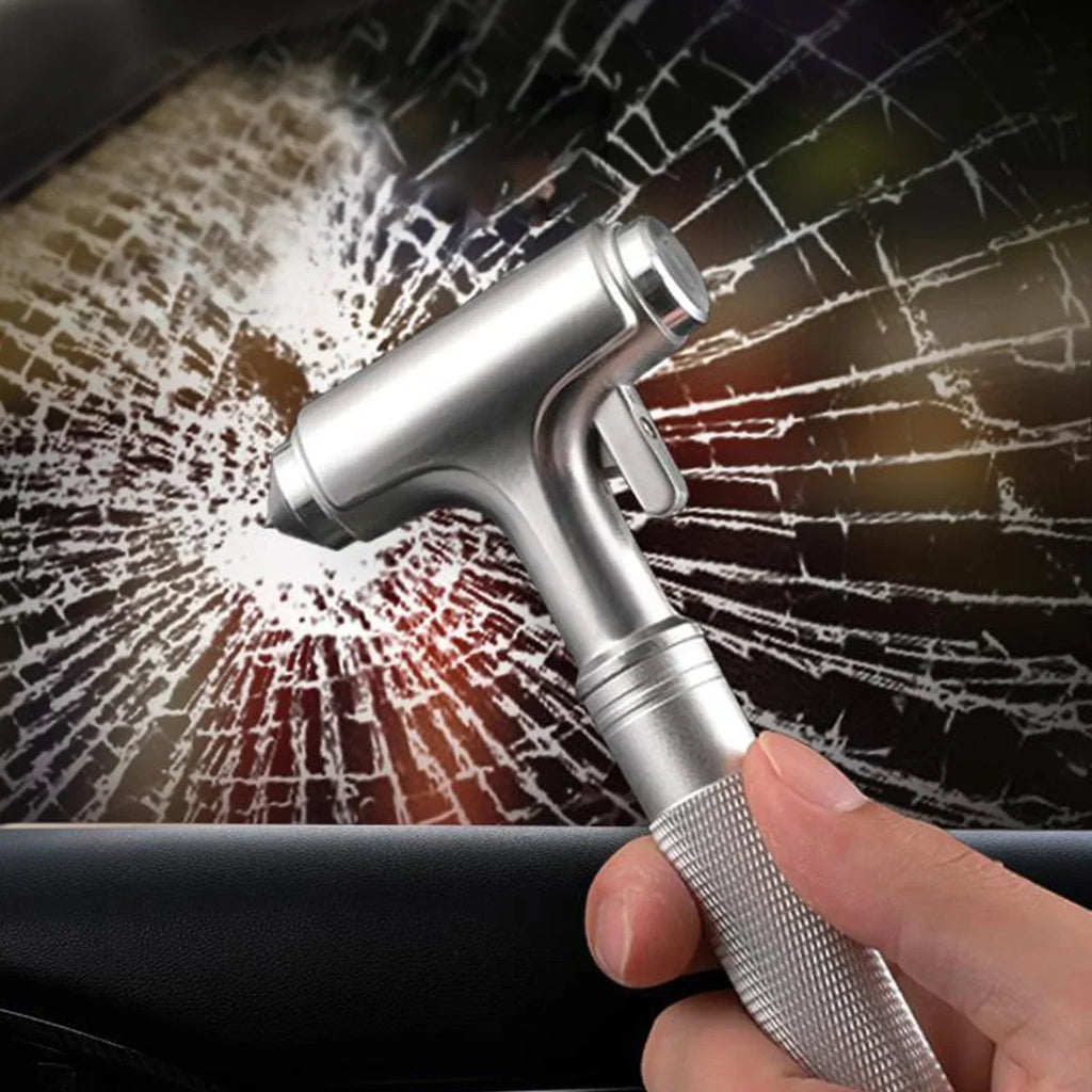 Car Safety Hammer – Window Breaker & Seatbelt Cutter Tool
