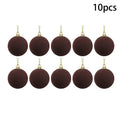 Velvet Christmas Ball Ornaments Red & White Xmas Tree Decor Christmas Ball Ornaments Zpaxo D10