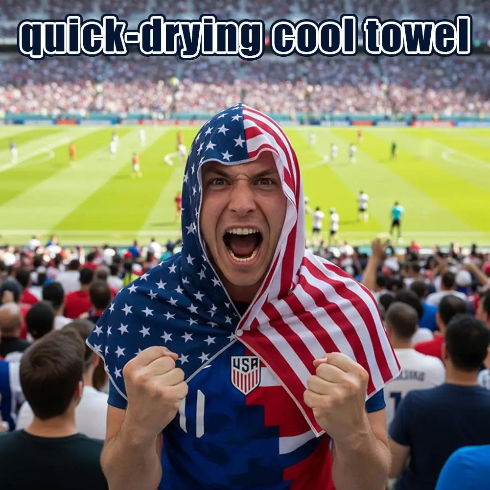 Country Quick Dry Shawl Sports Coldproof Hooded Headband Camping Gym Wipe Sweating Cooling Towel Sunscreen Quick Dry Head Cover Zpaxo