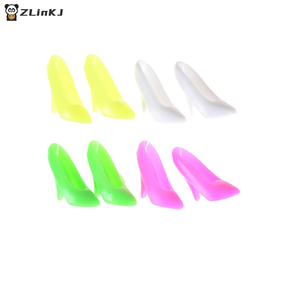 ▶10 Pairs Mix Colour Common style Doll Shoes Party Dress Dolls Accessory Zpaxo