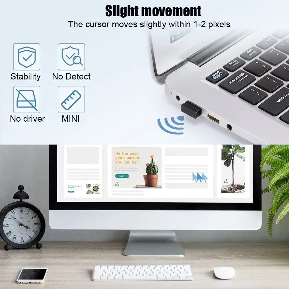 USB Port Shaker Wiggler Awake Mouse Wireless Jigglers Mover Zpaxo