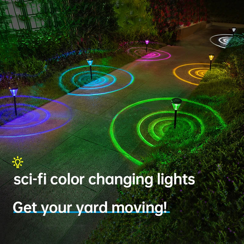 Solar Path Lamp Waterproof Led Outdoor Garden Lighting RGB Decorative Zpaxo