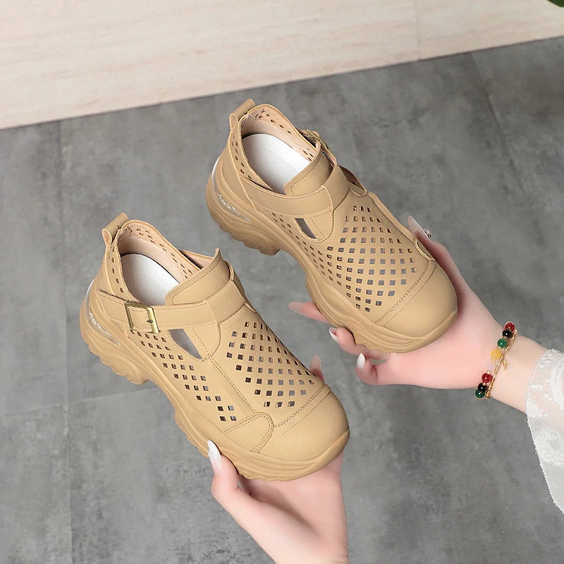 Summer Casual Shoes Women Thick Soles Women's Lightweight Soft Travel Zpaxo