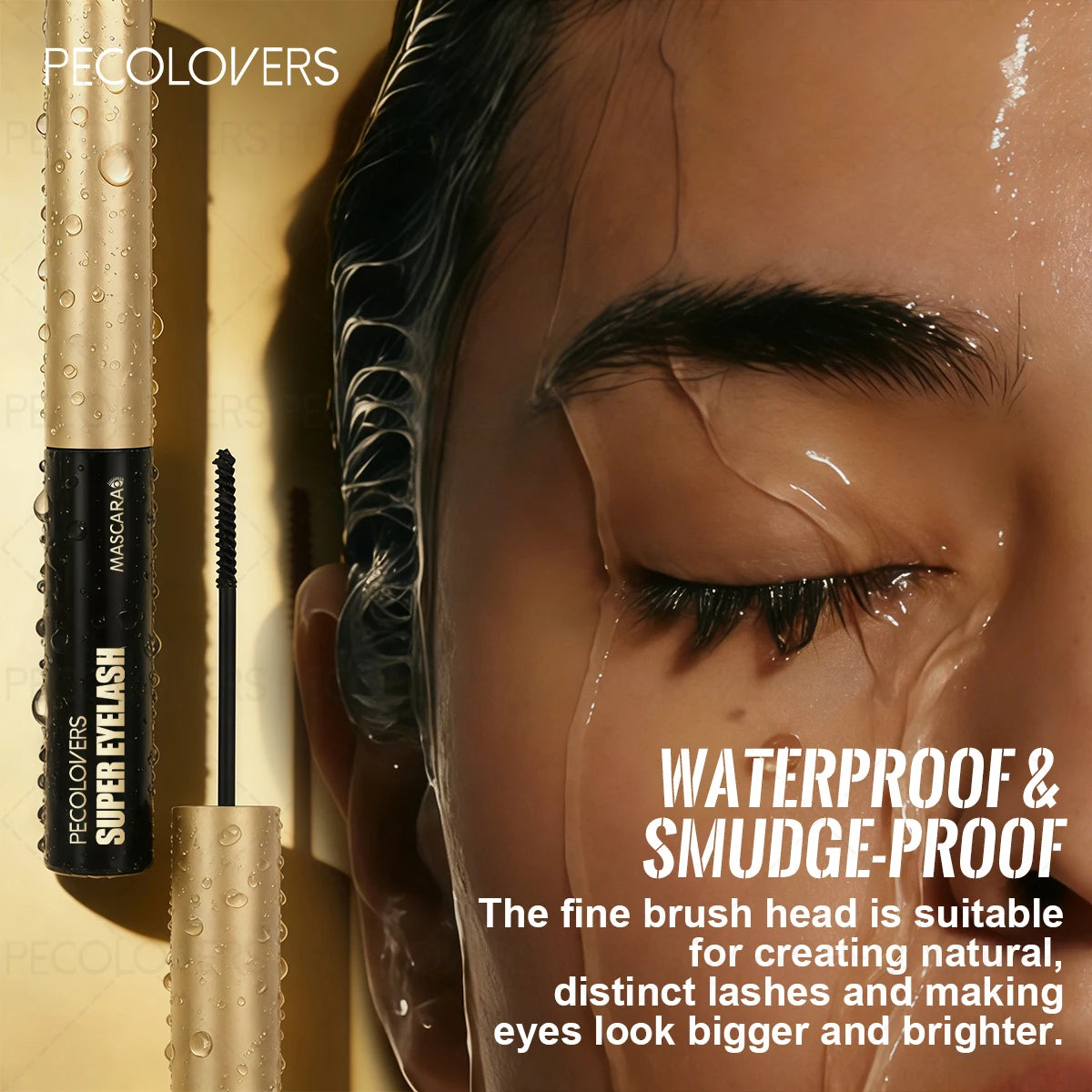 1PC Black Waterproof Mascara, Anti-smudge Formula, Not Easy To Fade, 24-hour Long-lasting Curl and Slimming, Non-sticky Formula Zpaxo