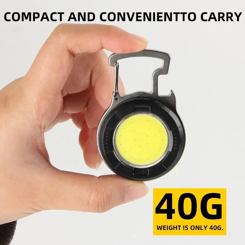 COB LED Keychain Flashlight – Type-C Rechargeable Mini Work Light Keychain Flashlight Zpaxo
