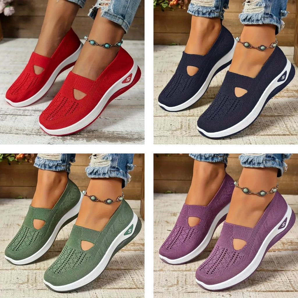Selling Women Mesh Slip Shoes Breathable Comfortable Casual Sneakers