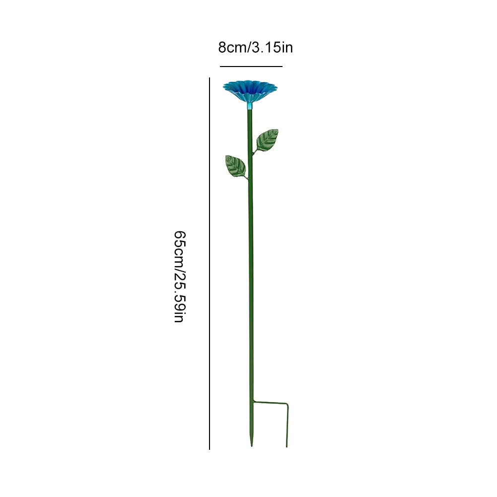 Bee Watering Station Flower Shape Metal Water Feeder Multi-function