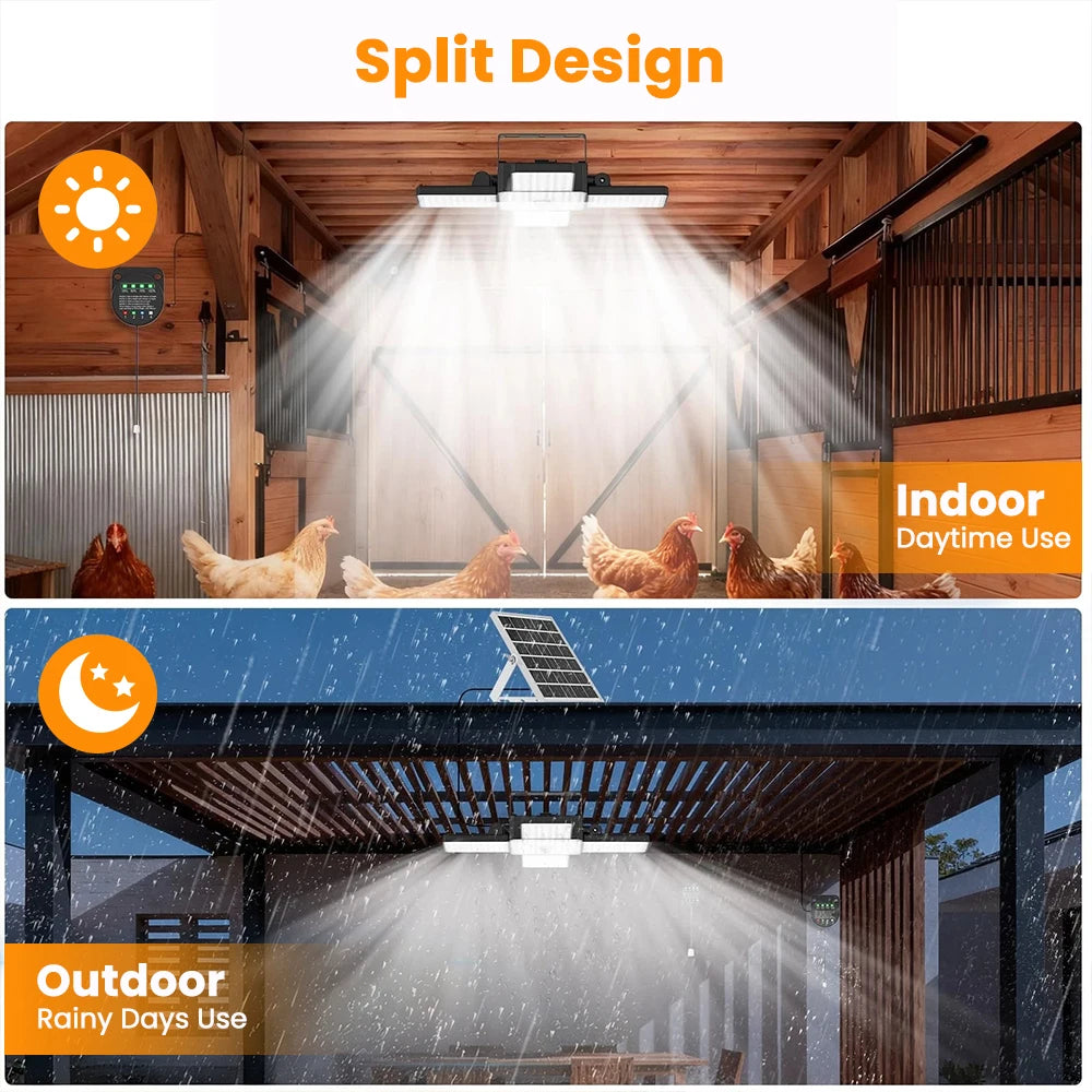 5000 mAh Solar Shed Light Outdoor IP65 Motion Sensor 4 Modes Solar Chicken Coop Light Security Light for Garage Barn Gazebo Zpaxo