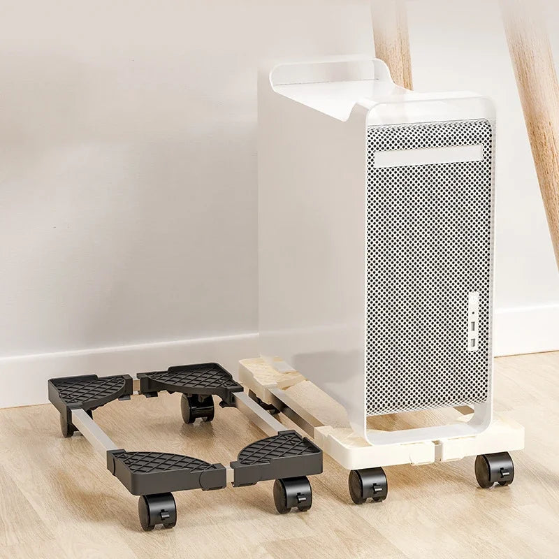 CPU Holder Tower Stand Rolling Caster Wheelscomputer Adjustable