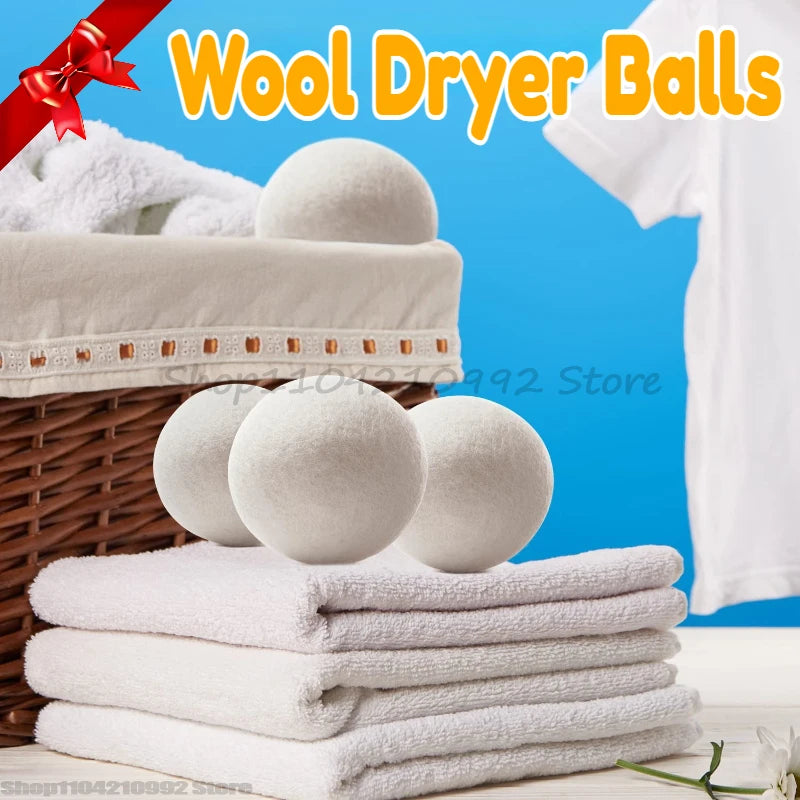 Nature Wool Dryer Balls Fabric Softener Ball for Sensitive Skin Reusable Softener Laundry Ball Home Washing Machine Accessories Zpaxo
