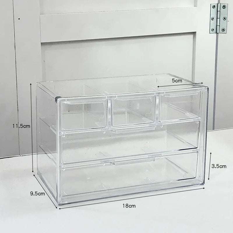 Transparent Makeup & Jewelry Drawer Storage Box | 3/5/7 Cell