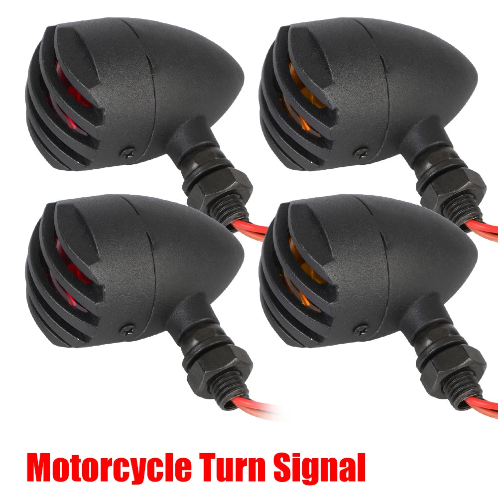 Metal Honda Suzuki Cafe Racer Flasher Halogen Turn Signal Retro Fence