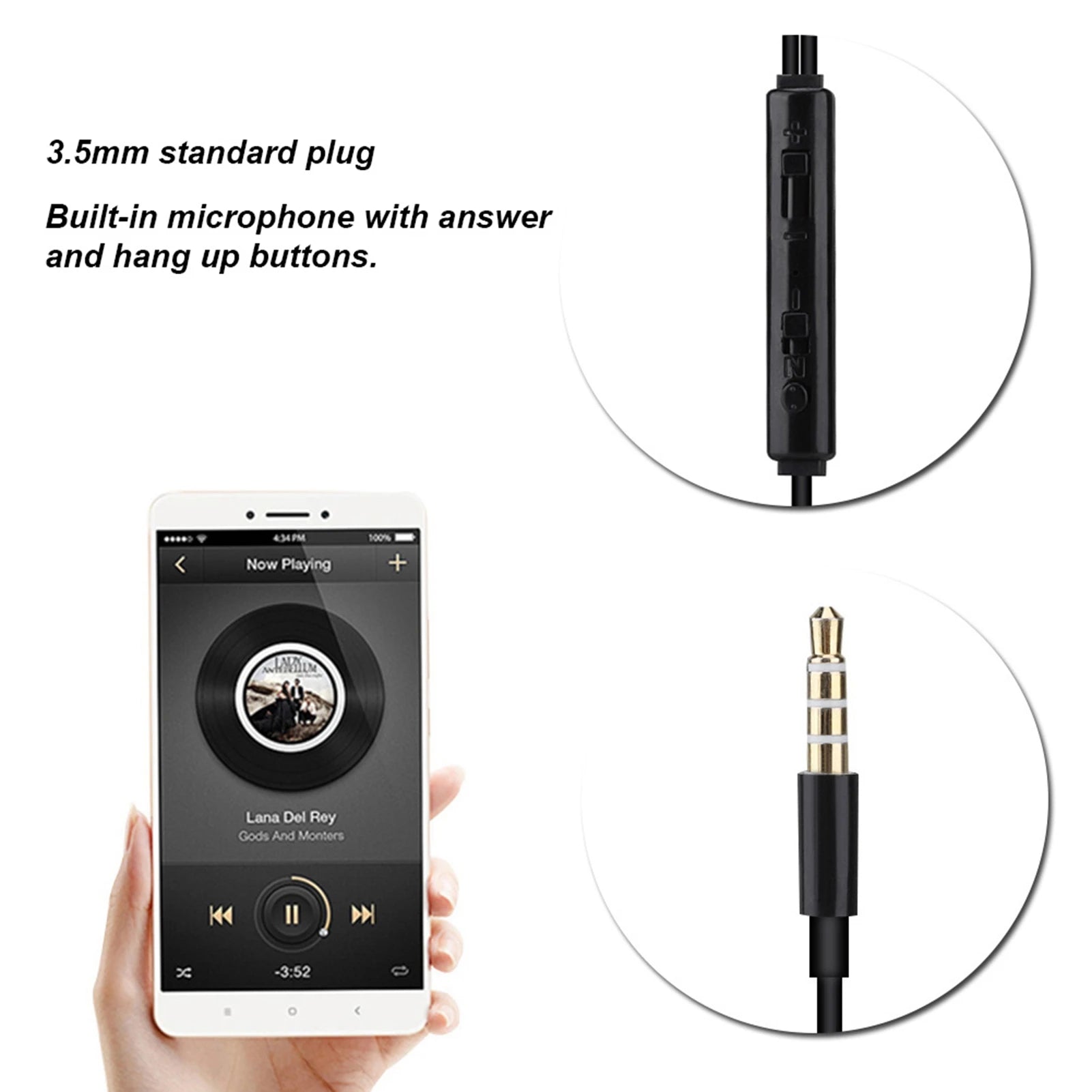 Earphone Anti Radiation Air Acoustic Tube Earpiece Microphone Mobile