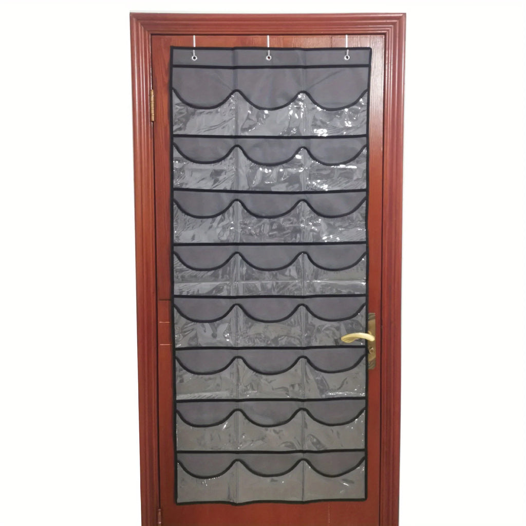 24-Pocket Hat Organizer Over-door Baseball Cap Storage Bag Dust-proof
