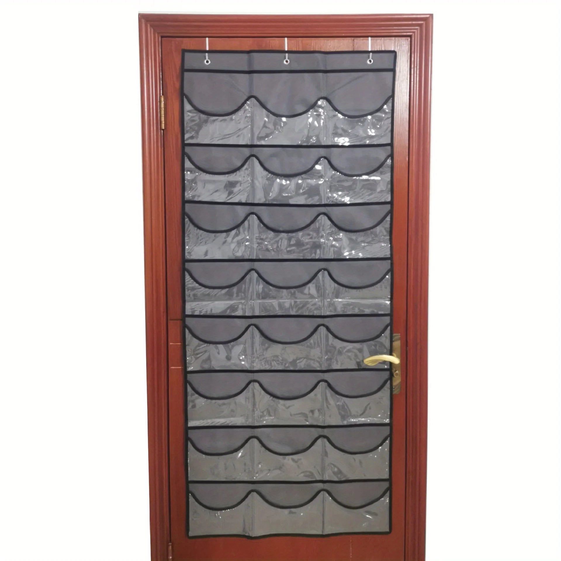 24-Pocket Hat Organizer Over-door Baseball Cap Storage Bag Dust-proof