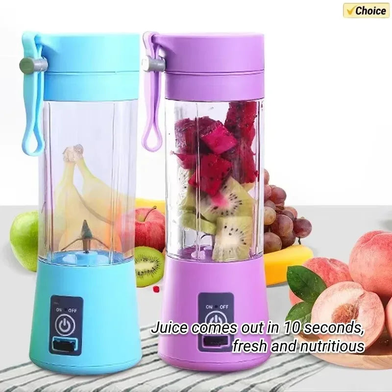 Mini 380ML Hand Fruit Blender Portable USB Rechargeable Juicer Cup for Shakes Smoothies Traveling Fruit Juicing Cup Zpaxo