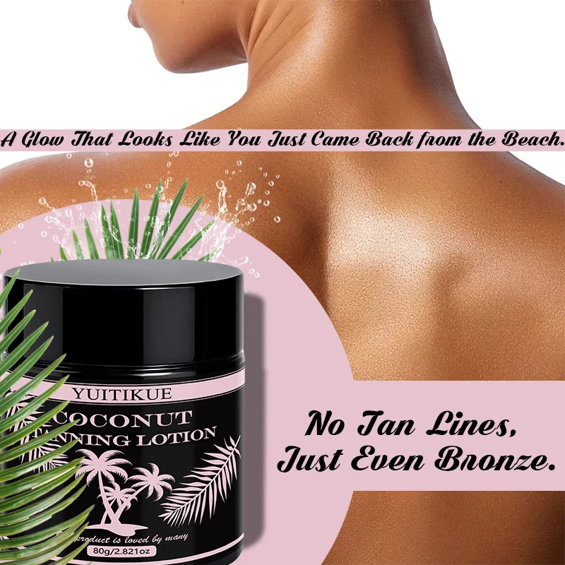 YUITIKUE Natural Coconut Sunless Tanner | Glowing Bronze Sunless Self Tanner Zpaxo