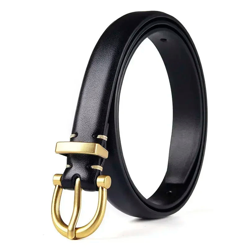 Luxury Designer Women Belt Leather Female Fashion Metal Buckle