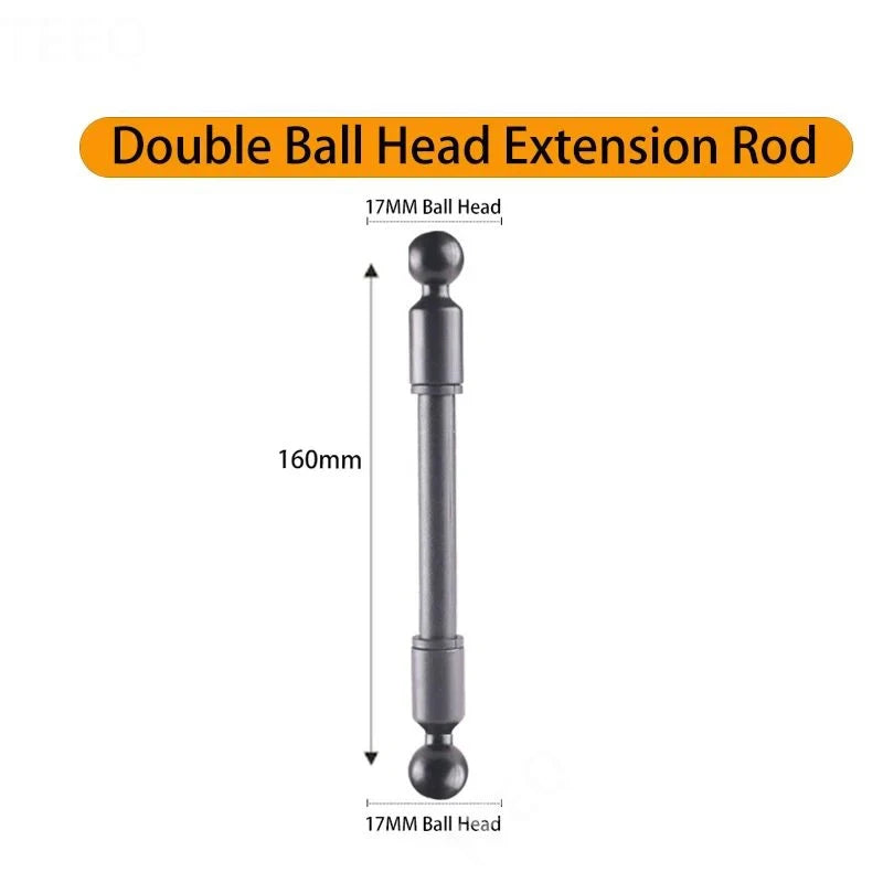 Dual Ball Head Extension Rod Accessories Car Phone Mount Adjustable