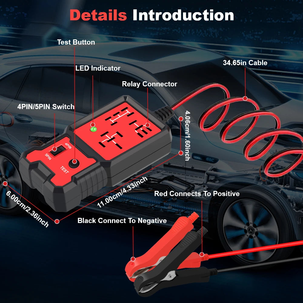 Car Battery Checker Accessories Voltage Tester Indicator Light