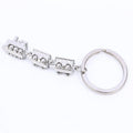 Delicate Alloy Bag Decro Train Shaped Unisex Key Ring Chain Fashion Zpaxo silver
