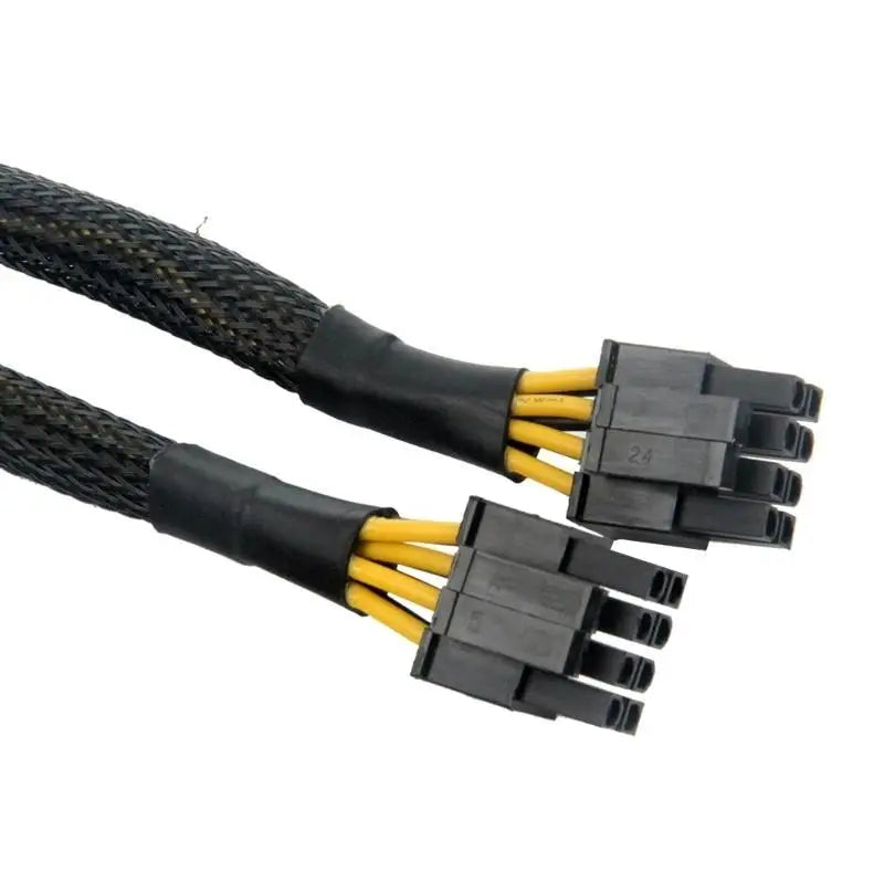 652F PCI-Express Y Splitter Adapter Cable CPU 8pin Female to 2x 8pin(4+4) Male PCIe Miner Motherboards Power Supply Cord Zpaxo
