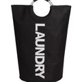 90L Large Laundry Basket, Collapsible Laundry Bag, Freestanding Tall Clothes Hamper, Foldable Washing Bin Zpaxo black