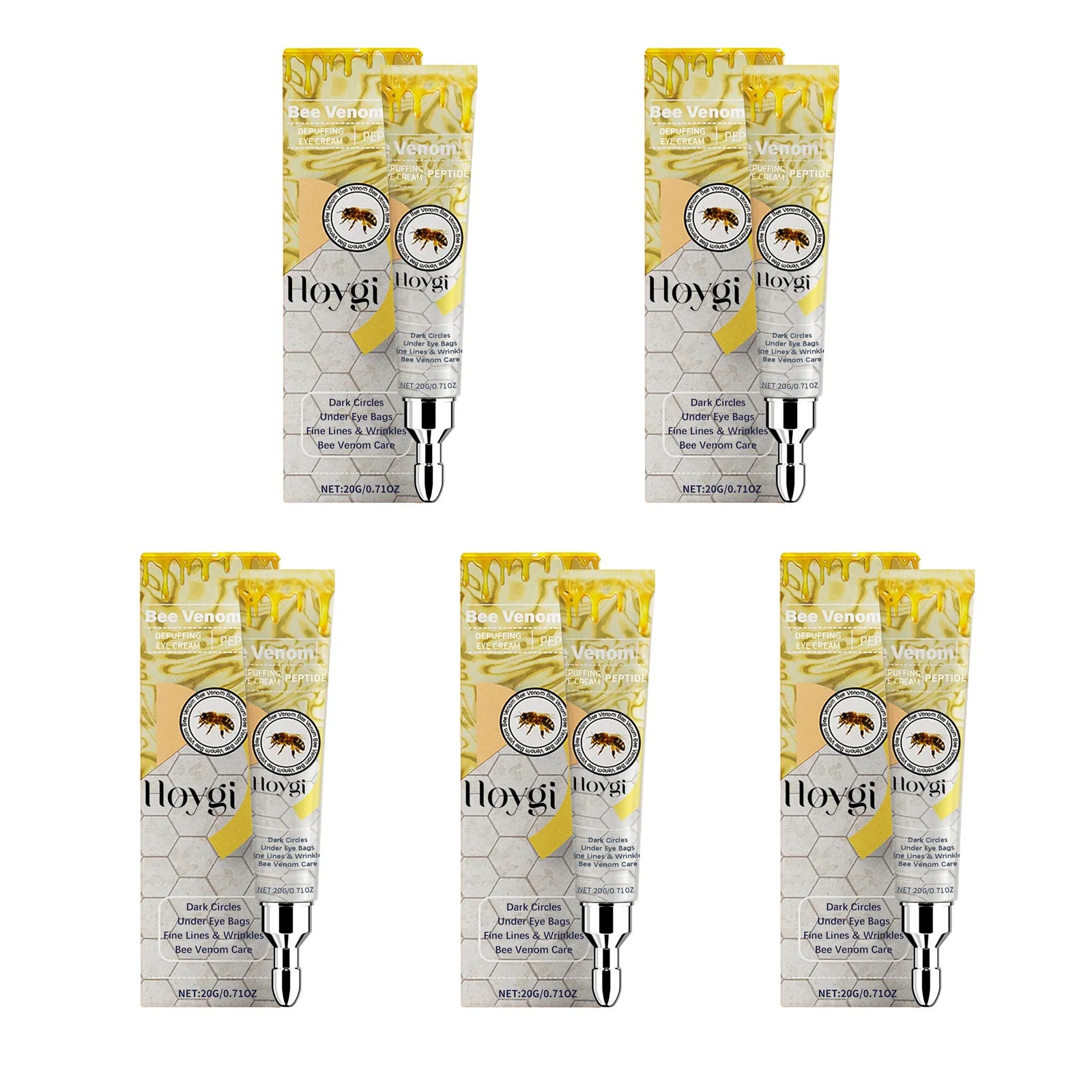 Bee Venom Eye Cream – Depuff, Firm & Fade Dark Circles Eye Cream Zpaxo 5 x 20g Boxed