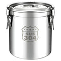6 12 21 304 Stainless Steel Airtight Canister Lid Food Oil Sugar Milk