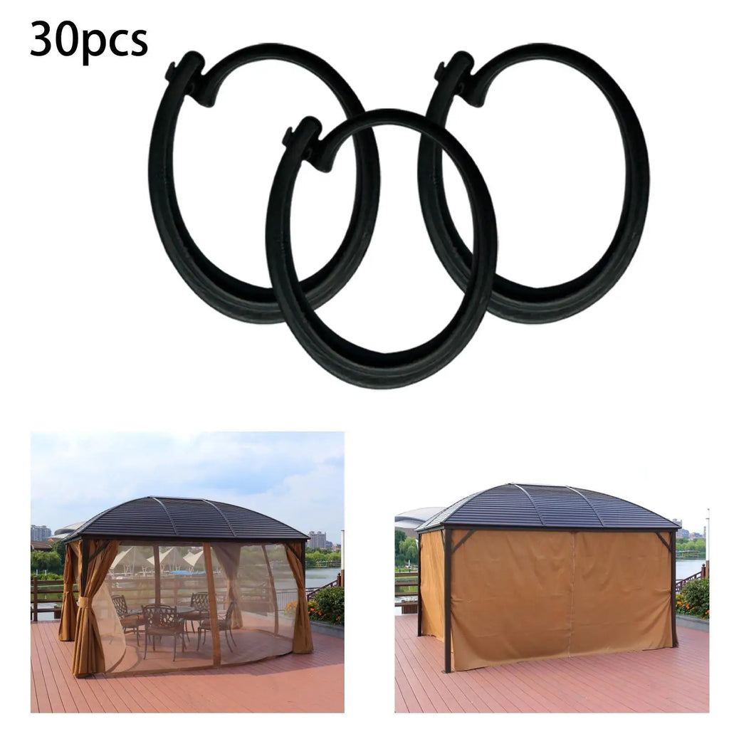 30Pcs Gazebo Curtain Hooks Universal Professional Easy to Install, Track Hooks for Yard, Garden, Canopy, Mesh Screen, Outdoor, Zpaxo