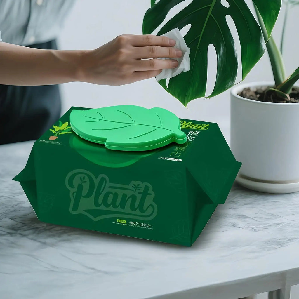 Plant Leaf Cleaning Wipes 50 Instant Dust Removal Shine Potted Plants