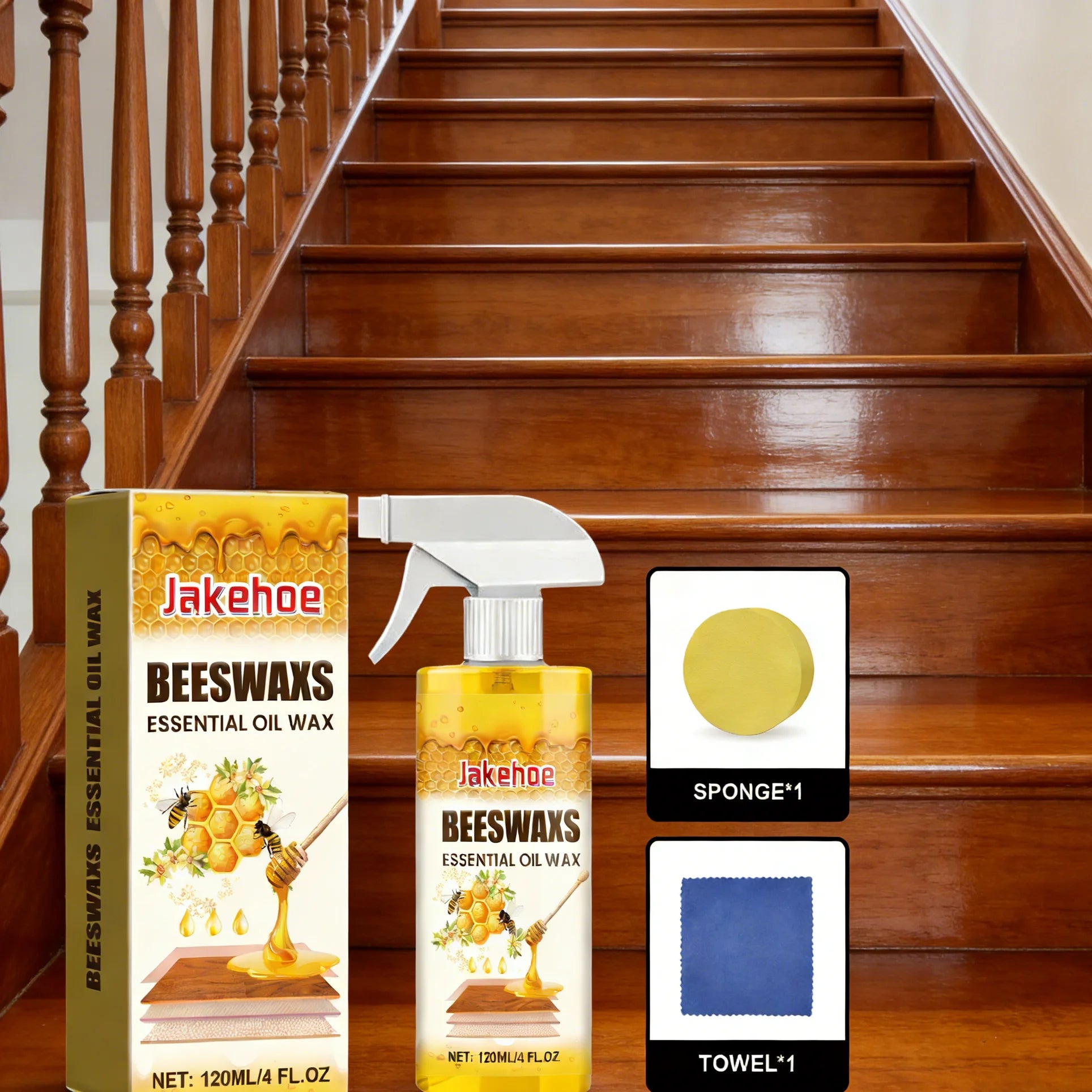 JAKEHOE Beeswax Furniture Polish Spray | Wood Care & Protection Furniture Polish Spray Zpaxo