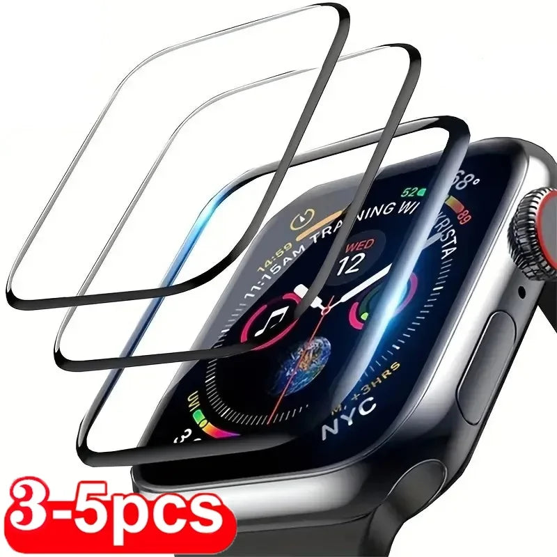Protective Film For Apple Watch 44mm 45mm 40mm 41mm 49mm 38mm 9D Curved Screen Protector For iWatch Series 9 8 7 6 5 Ultra 3 2 1 Zpaxo