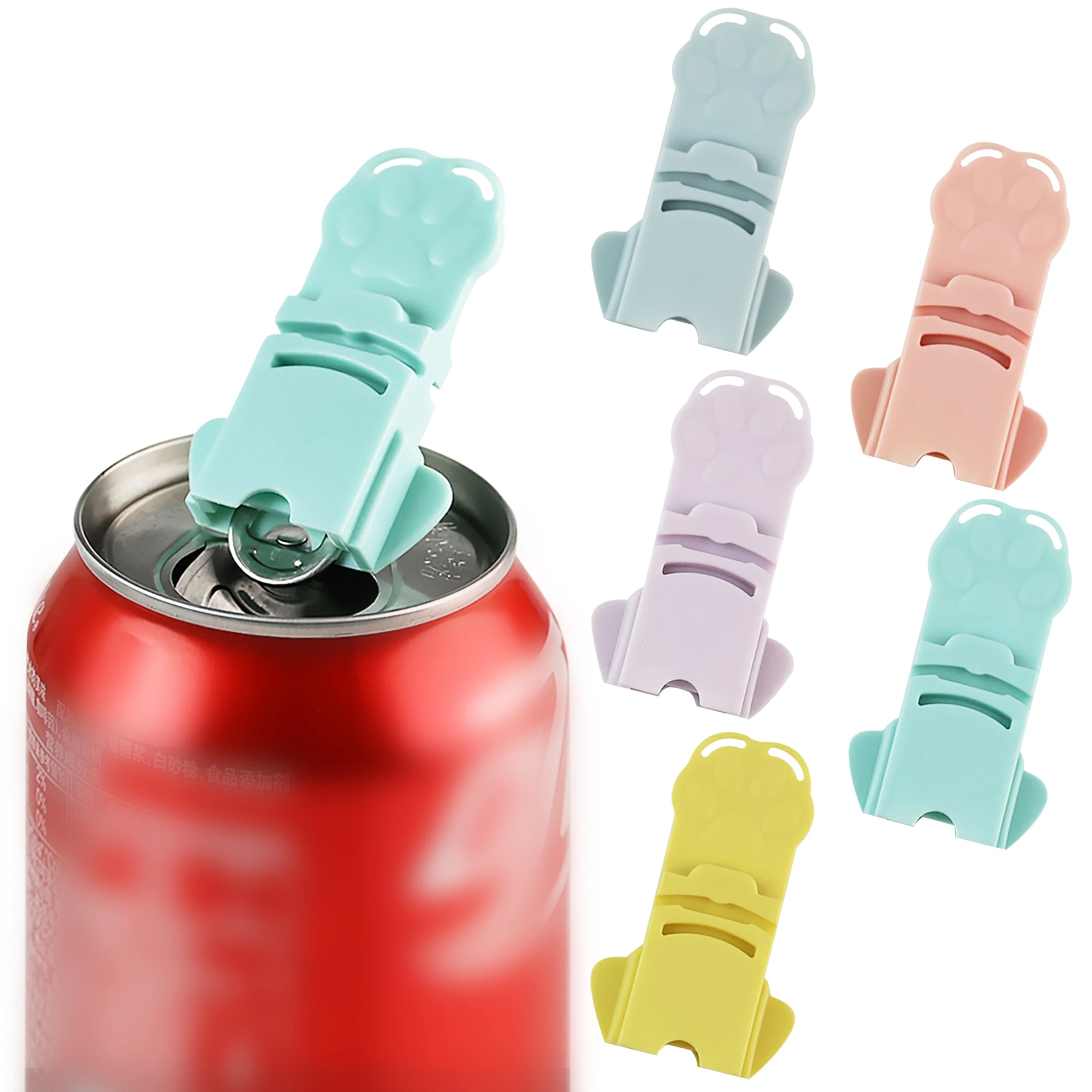 Portable Simple Can Opener Reusable Macaron-colored Bottle Cap