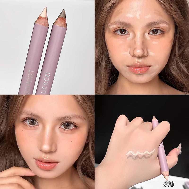Double-headed Nose Shadow Contour Pen Lighten Tear Hole Natural Touch Zpaxo 03