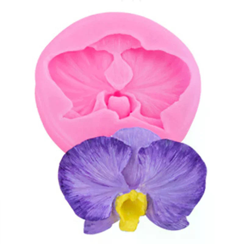 Orchid Silicone Mold – Fondant Candy Clay Cake Decorating