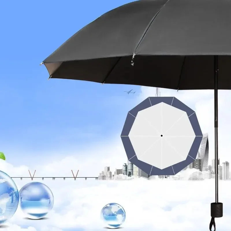 130cm High-Quality Ten-Bone Umbrella Waterproof Windproof Reinforced Frame Manual Large Protection Umbrella Zpaxo