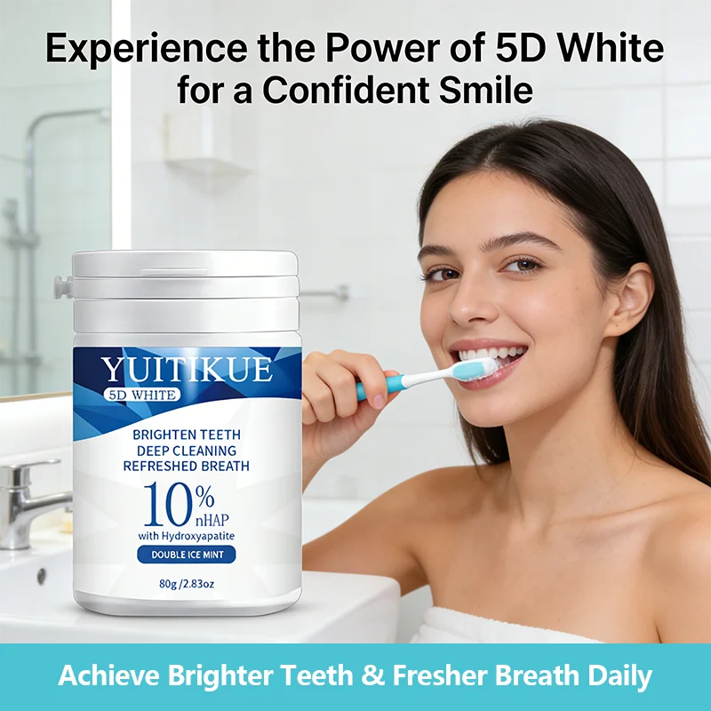 YUITIKUE 5D Oral Care Powder with 10% nHAP – Brighten Teeth Oral Care Powder Zpaxo